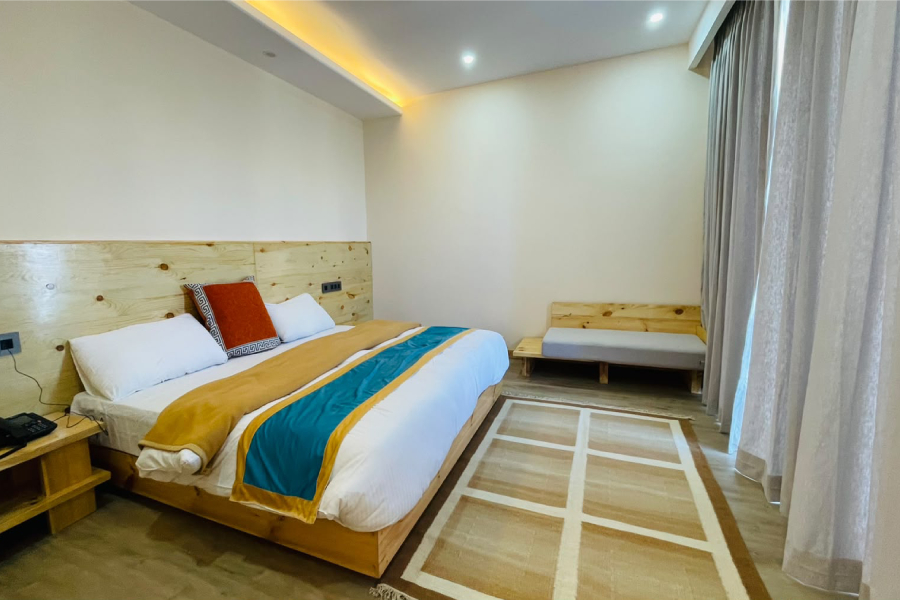 mountain view resort in pangong lake